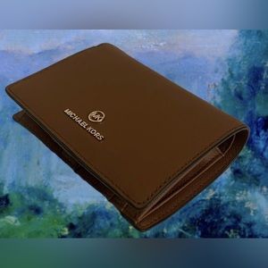 MICHAEL KORS JET SET CHARM LUGGAGE MEDIUM SLIM LEATHER WALLET